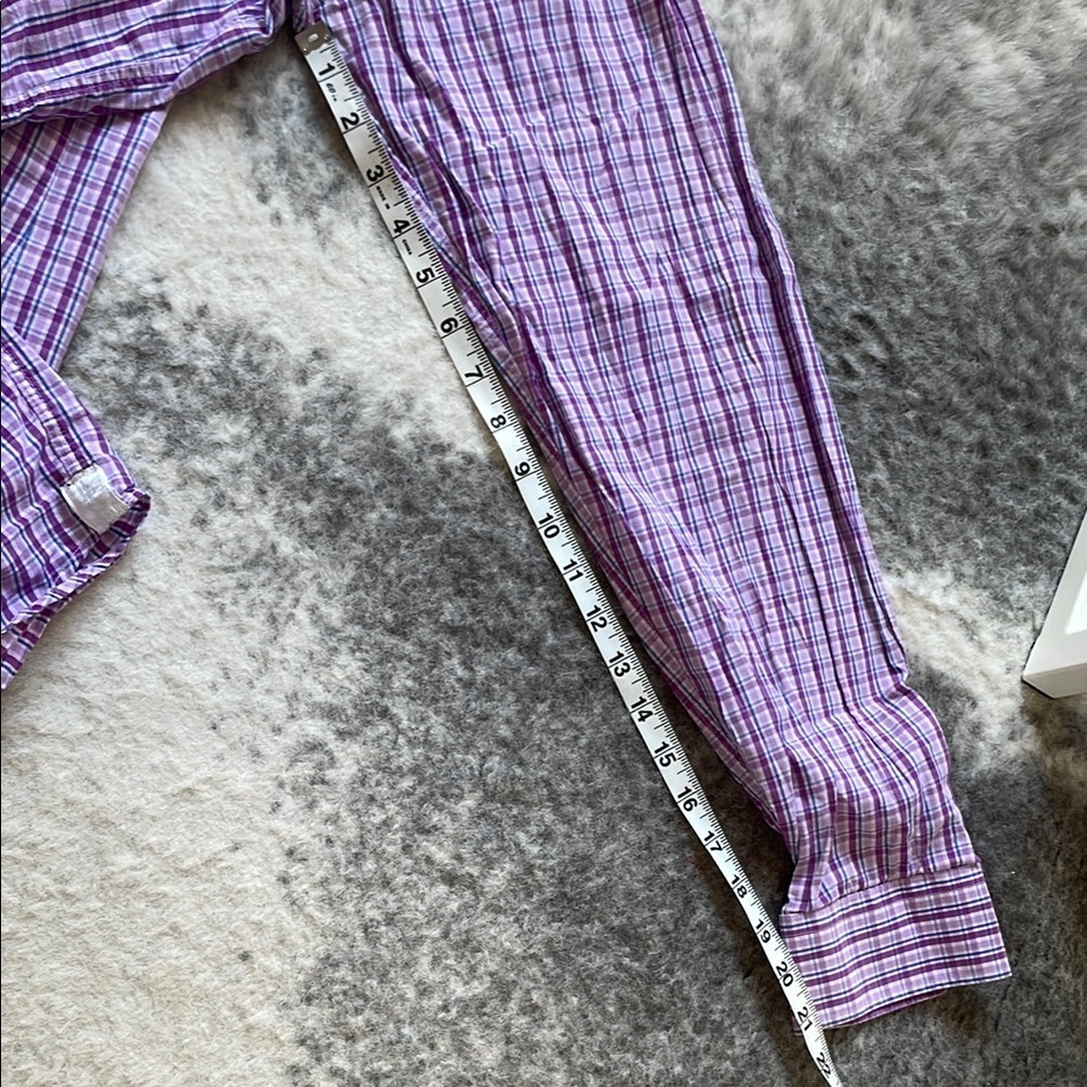 Purple Checkered Men's Shirt - Picture 12 of 12
